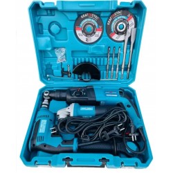 3 σε 1 Κρουστικό, Γωνιακός Τροχός  125mm και Τρυπάνι 1400W KRAFT ROYAL + 2 Δίσκοι για Μεταλλικές Μύτες και Θήκη