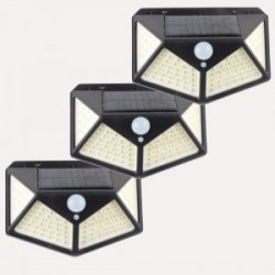 SOLAR MOTION LIGHT 3 ΤΕΜΑΧΙΑ 270 ° ΑΔΙΑΒΡΟΧΗ ΗΛΙΑΚΗ ΛΑΜΠΑ ΚΗΠΟΥ