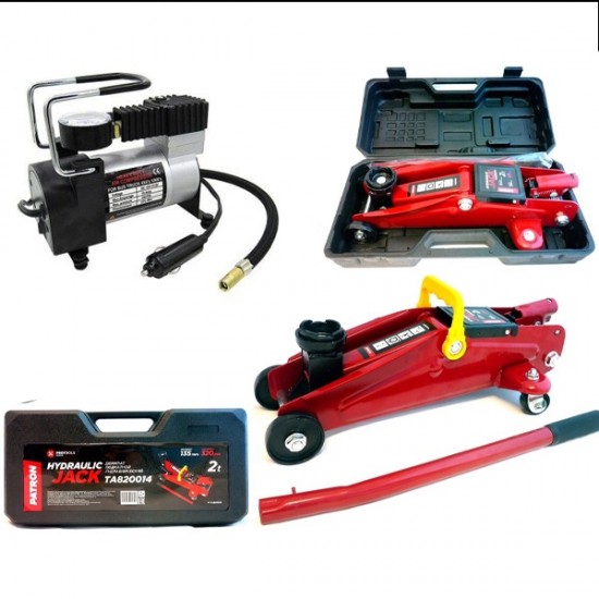 Αεροσυμπιεστής 150W +Κροκοδείλος 2t. 135-320 mm PATRON Αεροσυμπιεστής 150W +Κροκοδείλος 2t. 135-320 mm PATRON