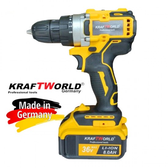 Κρουστικός Βιδολόγος και Γωνιακός Τροχος Kraft World 36V 8Ah Κρουστικός Βιδολόγος και Γωνιακός Τροχος Kraft World 36V 8Ah