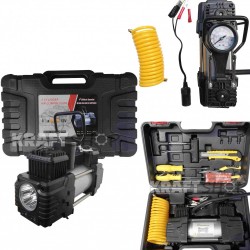 Σετ οδικής βοήθειας - συμπιεστής ελαστικών με φακό LED, σωλήνα αέρα και εργαλεία